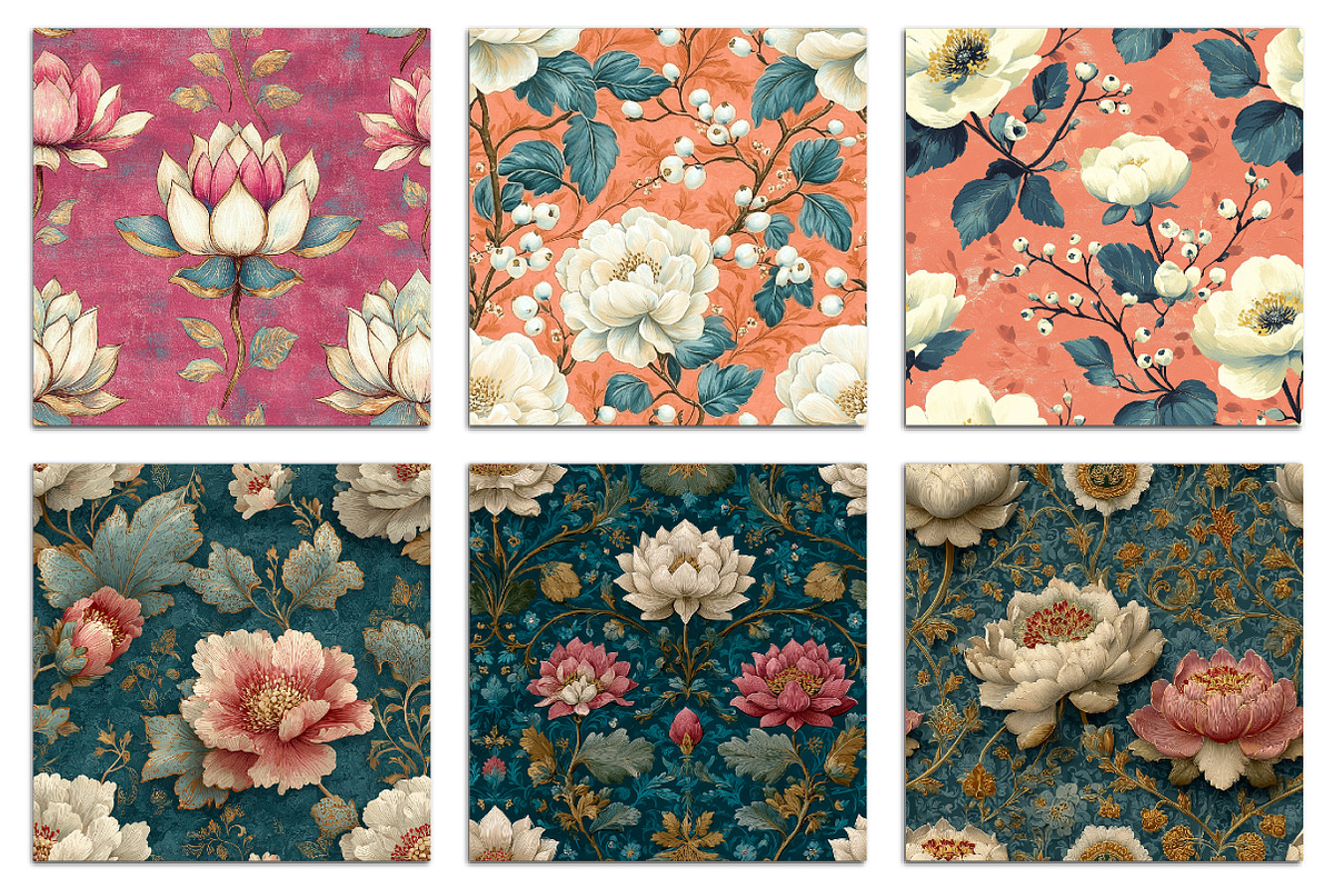 Batik Style Seamless Patterns 35, a Pattern Graphic by Libby Wishes (Photo 3 of 4)