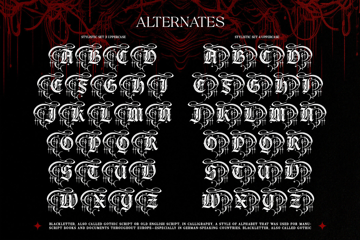 Gryphire Black Typeface, a Blackletter Font by alit design (Photo 10 of 20)