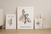 BOWS & FLOWERS line art & posters, a Decorative Illustration by Yuliia Lashevska (Thumbnail 8 of 12)