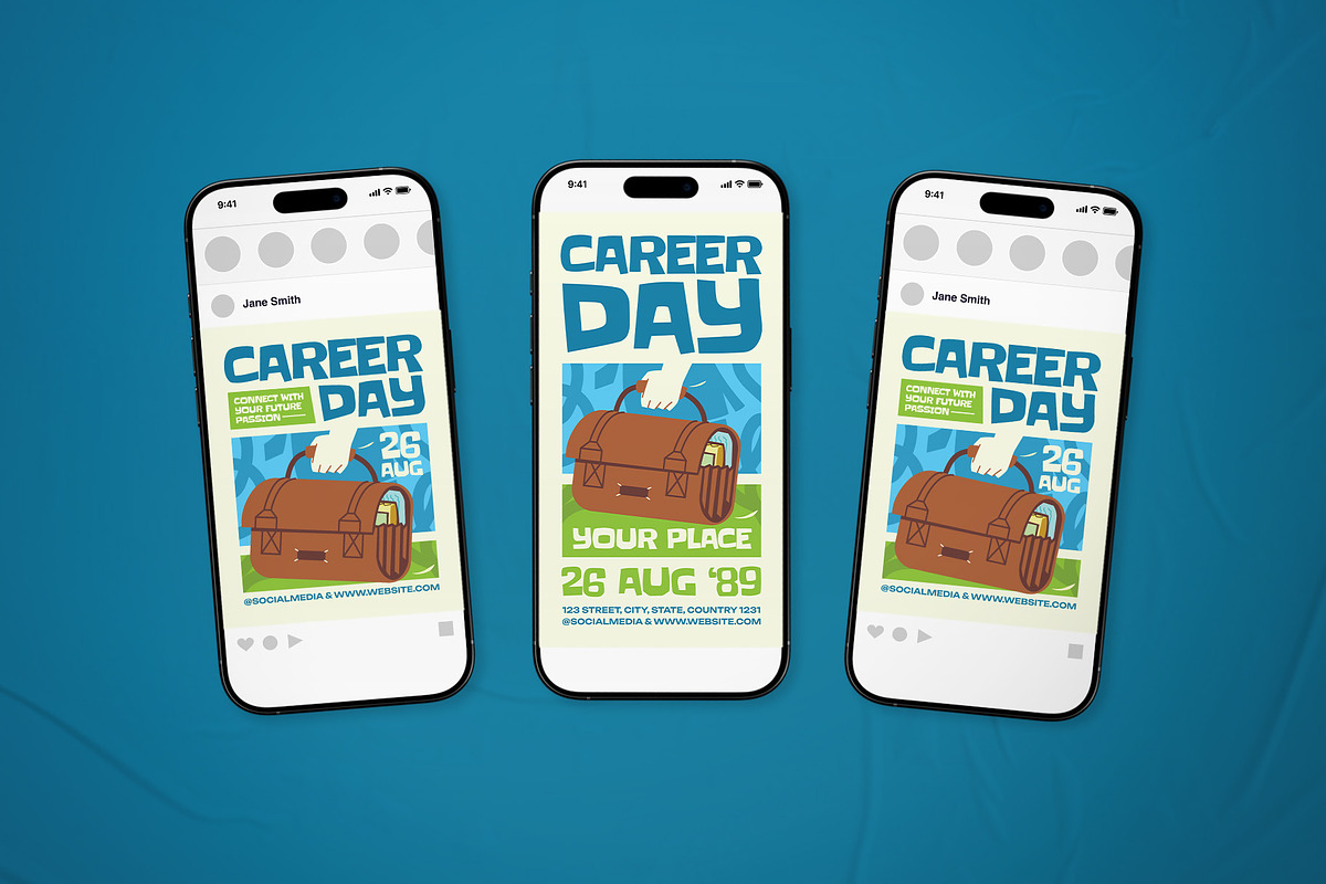 Career Day Event Flyer Set, a Flyer Template by The Good Store (Photo 2 of 2)