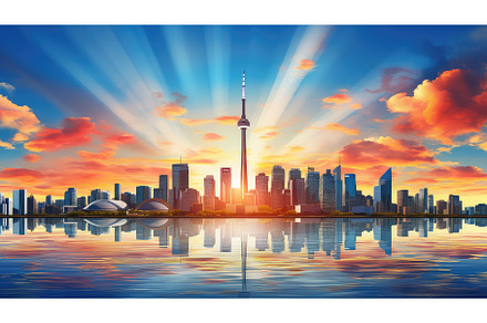 cityscape skyline urban background, an Architecture Photo by pikepicture