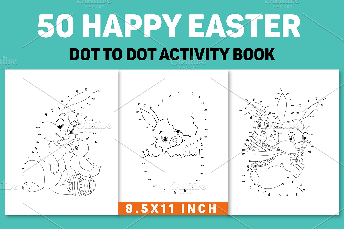 Happy Easter Dot to Activity Book, a Seasonal Illustration by Coco Bloom (Photo 1 of 4)