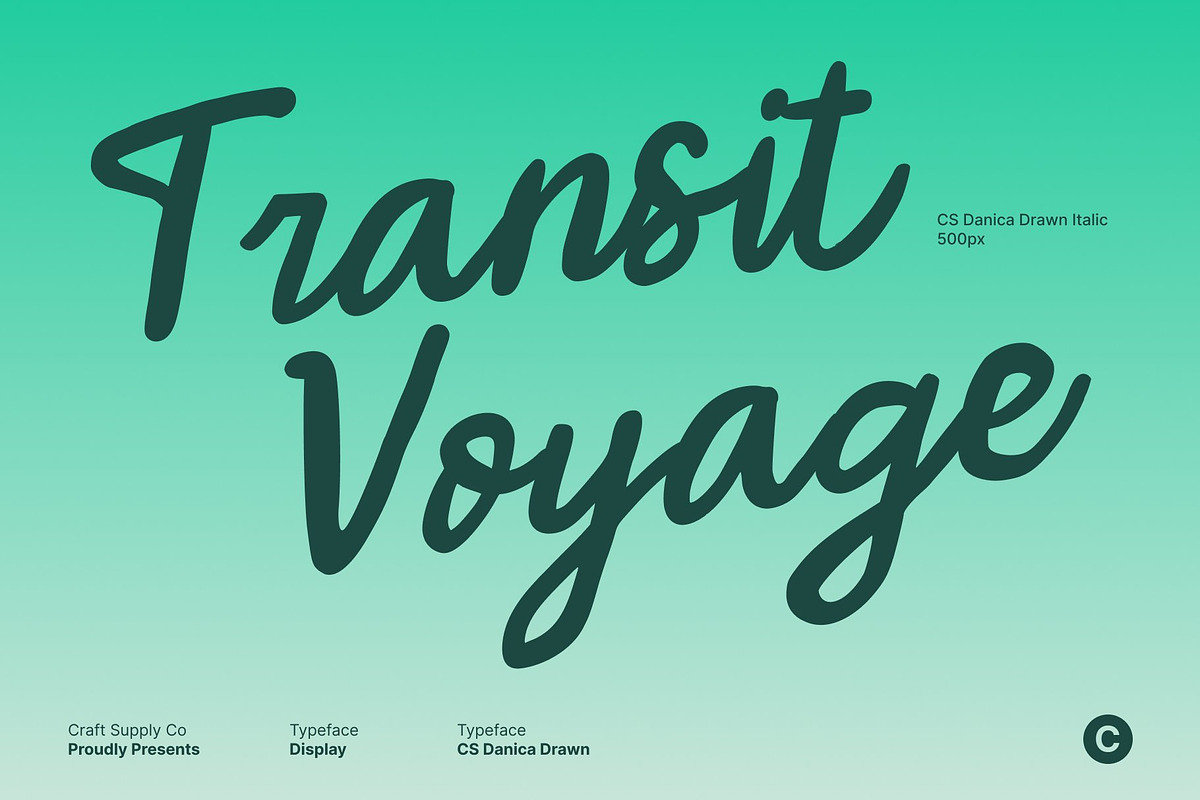 CS Danica Drawn, a Script Font by Craft Supply Co. (Photo 2 of 8)