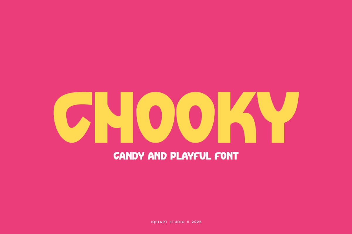 Chooky - Candy & Cute Font, a Sans Serif Font by Iqsiart Studio (Photo 1 of 10)