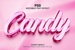 Candy Glossy Neon 3D Text Effect PSD, a Layer Style Add-On by Design Fly