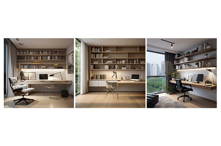 apartment minimalist study room, an Architecture Photo by pikepicture