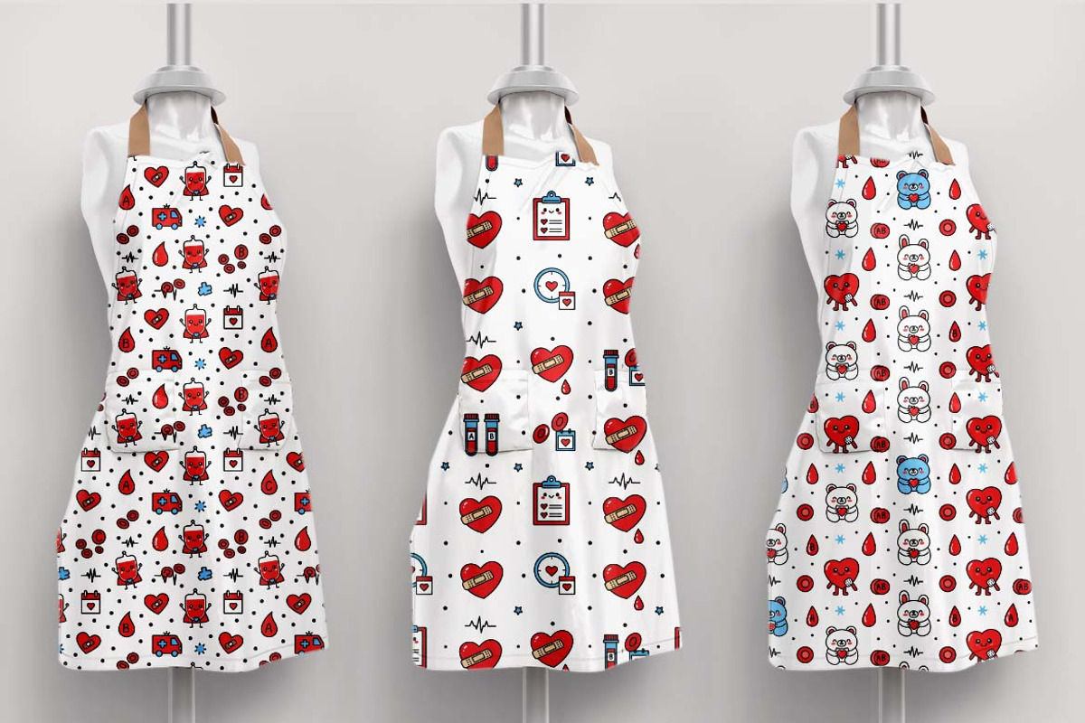 Kawaii Blood Donation Patterns SVG, a Pattern Graphic by one-touch (Photo 7 of 19)