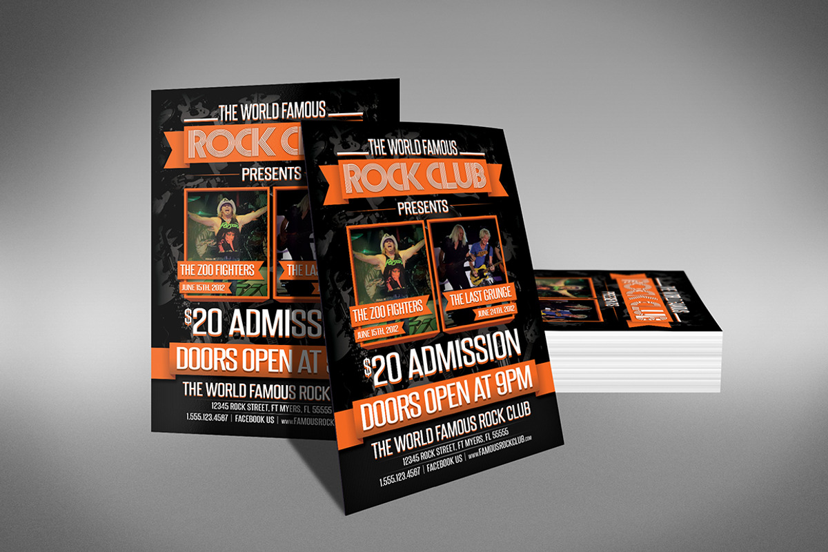 Rock Club Flyer, a Flyer Template by Creativenauts (Photo 3 of 4)