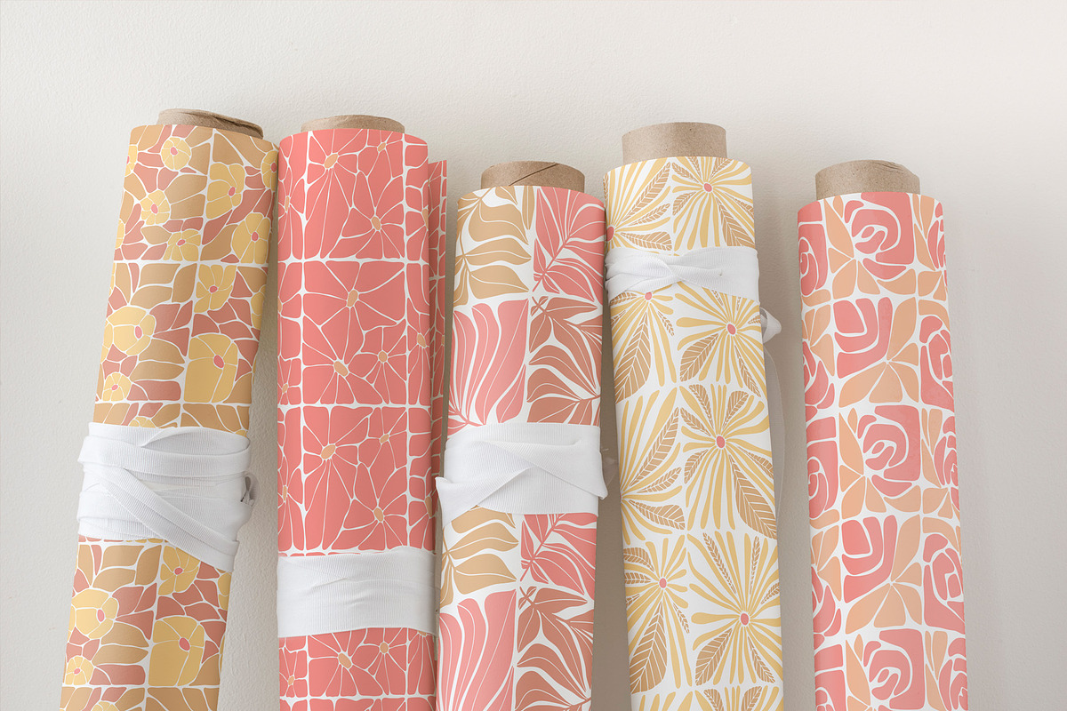 Peach Fuzz, abstract floral Patterns, a Pattern Graphic by ArtPavo (Photo 8 of 8)