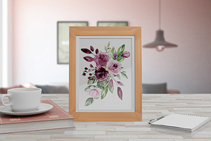 Sale! Watercolor Flowers Roses