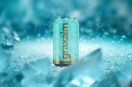 Frozen drink can mockup. Beer/Soda.