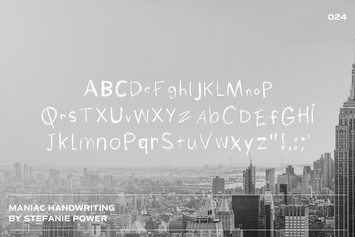 maniac Handwriting | Font, a Script Font by Stefanie Madison (Photo 2 of 2)