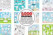 5000 in 1 - Black lines Mega Bundle, an Illustration by PrettyBundles (Thumbnail 4 of 27)