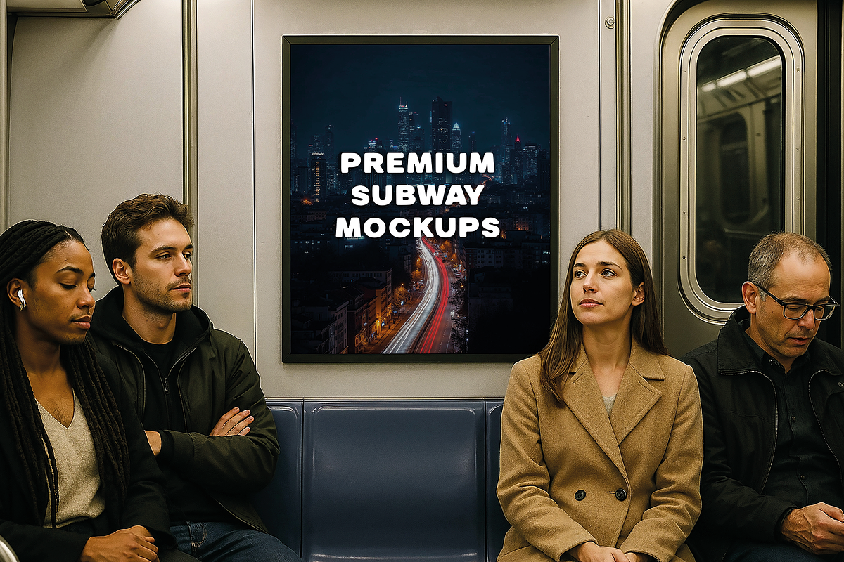 10 PREMIUM SUBWAY MOCKUPS, an Advertising Mockup by Redmixx Design (Photo 7 of 11)