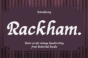 Rackham, a Handwritten Font by Rotterlab Studio