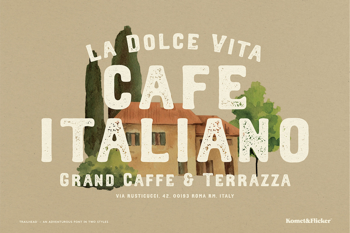 Trailhead – An Adventurous Font, a Serif Font by Komet & Flicker (Photo 14 of 15)