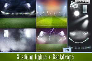 Stadium Lights Overlays Backdrops