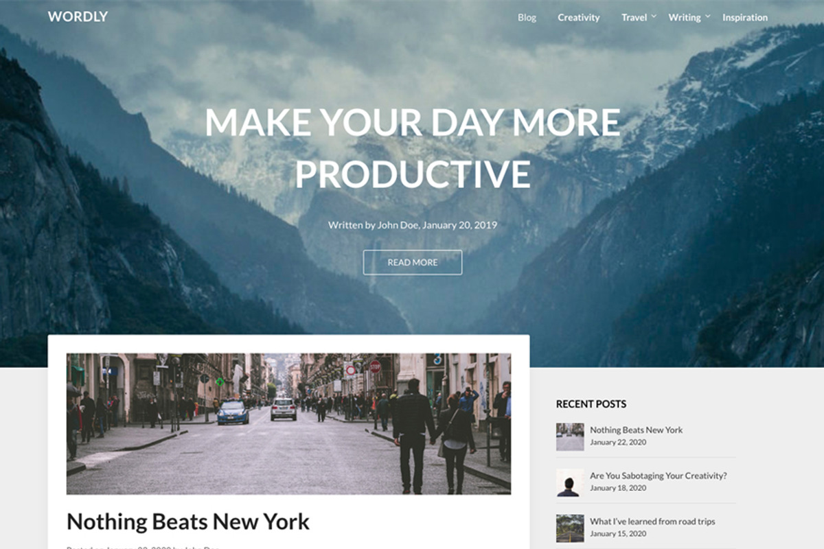 Wordly Premium, a WordPress Template by SuperbThemes