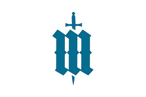 Gothic Letter M Logo, a Design Template by Pure Design