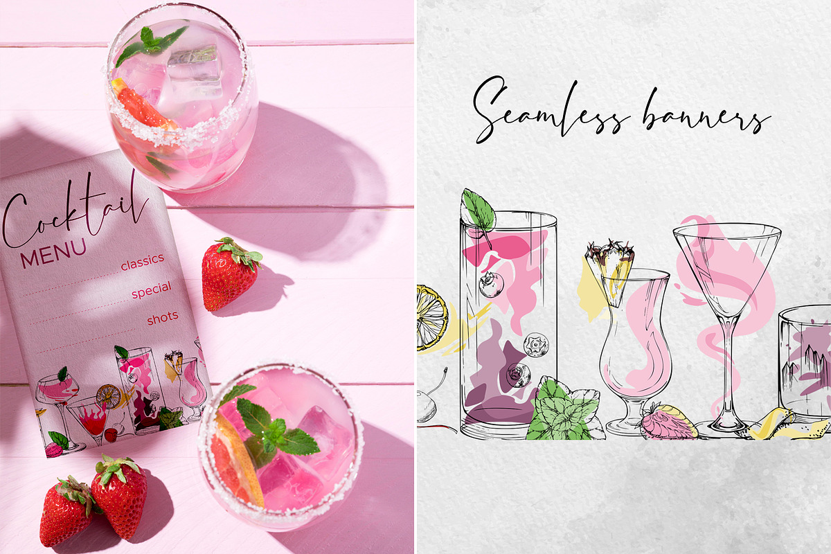 Strawberry cocktails, a Food Illustration by MsFlaffy (Photo 9 of 12)
