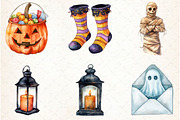 Vintage Creepy Halloween Clipart, an Illustration by Libby Wishes (Thumbnail 3 of 7)