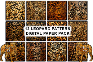 Leopard Pattern Digital Paper Pack