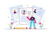 Concept CV, Human Resources, a Person Illustration by marcovector (Thumbnail 1 of 2)