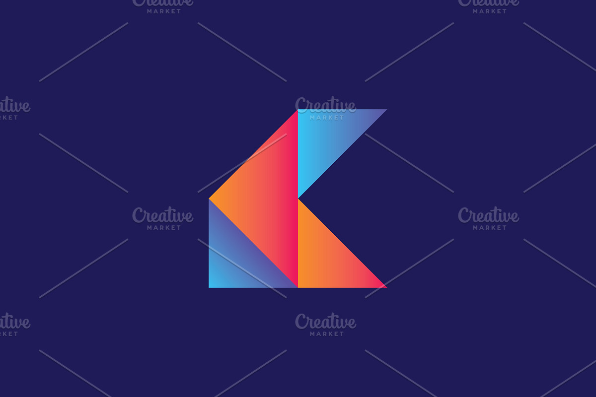Abstract modern K letter logo, a Branding & Logo Template by Logodesignpond (Photo 4 of 5)