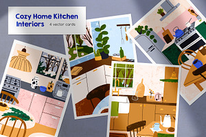 Cozy home kitchen interiors set, an Object Illustration by Good Studio