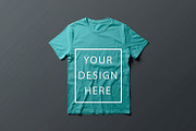 T-Shirt Mockup - Teal Edition, a Shirt Mockup by ForhadGFX (Thumbnail 9 of 12)