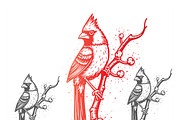 Elegant Bird Illustration, an Empty State Illustration by CarWrap design (Thumbnail 1 of 4)