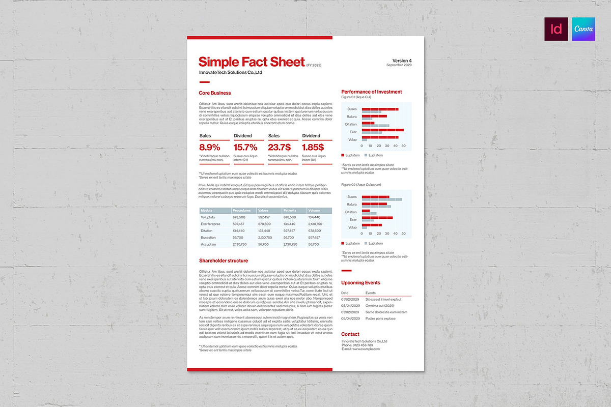 Simple Fact Sheet, a Flyer Template by BrandPacks (Photo 1 of 4)