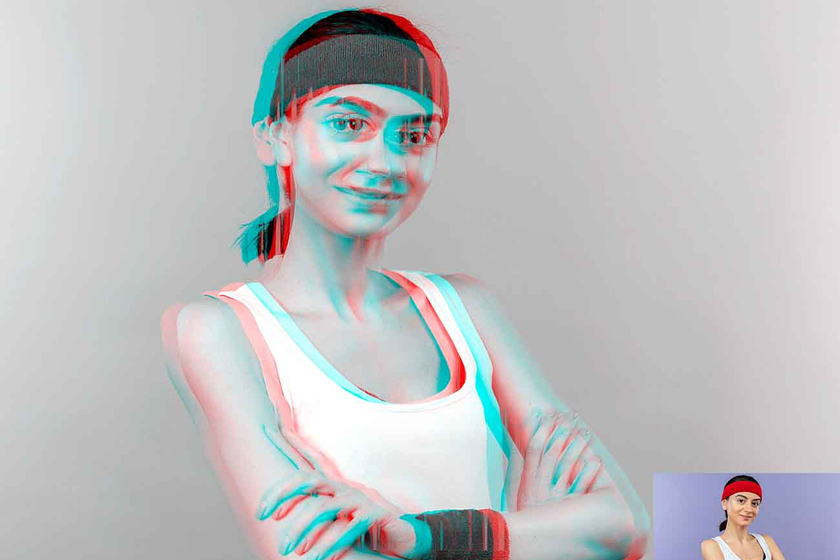 3D Glitch Distortion Ps Action, an Action Add-On by Studio Retouch (Photo 6 of 10)