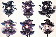 Cute Witch Halloween Girl PNG Clipar, an Illustration by DreamCafeArt (Thumbnail 3 of 5)