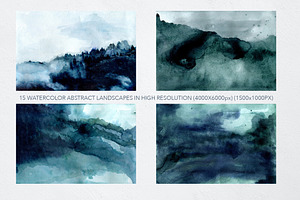 Foggy Forest Watercolor Textures