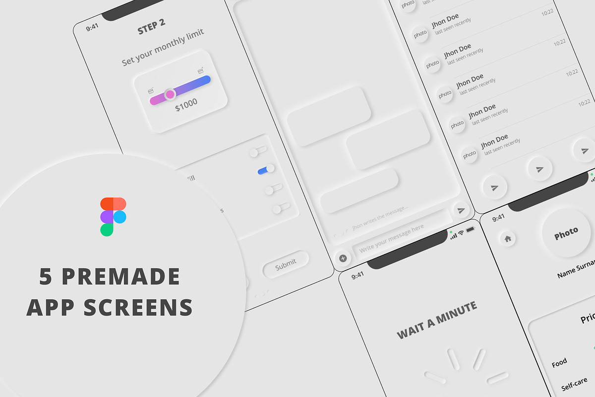 Neumorphic 2021 UI Kit for Figma, an UI Kit Template by Troyan Studio (Photo 4 of 4)