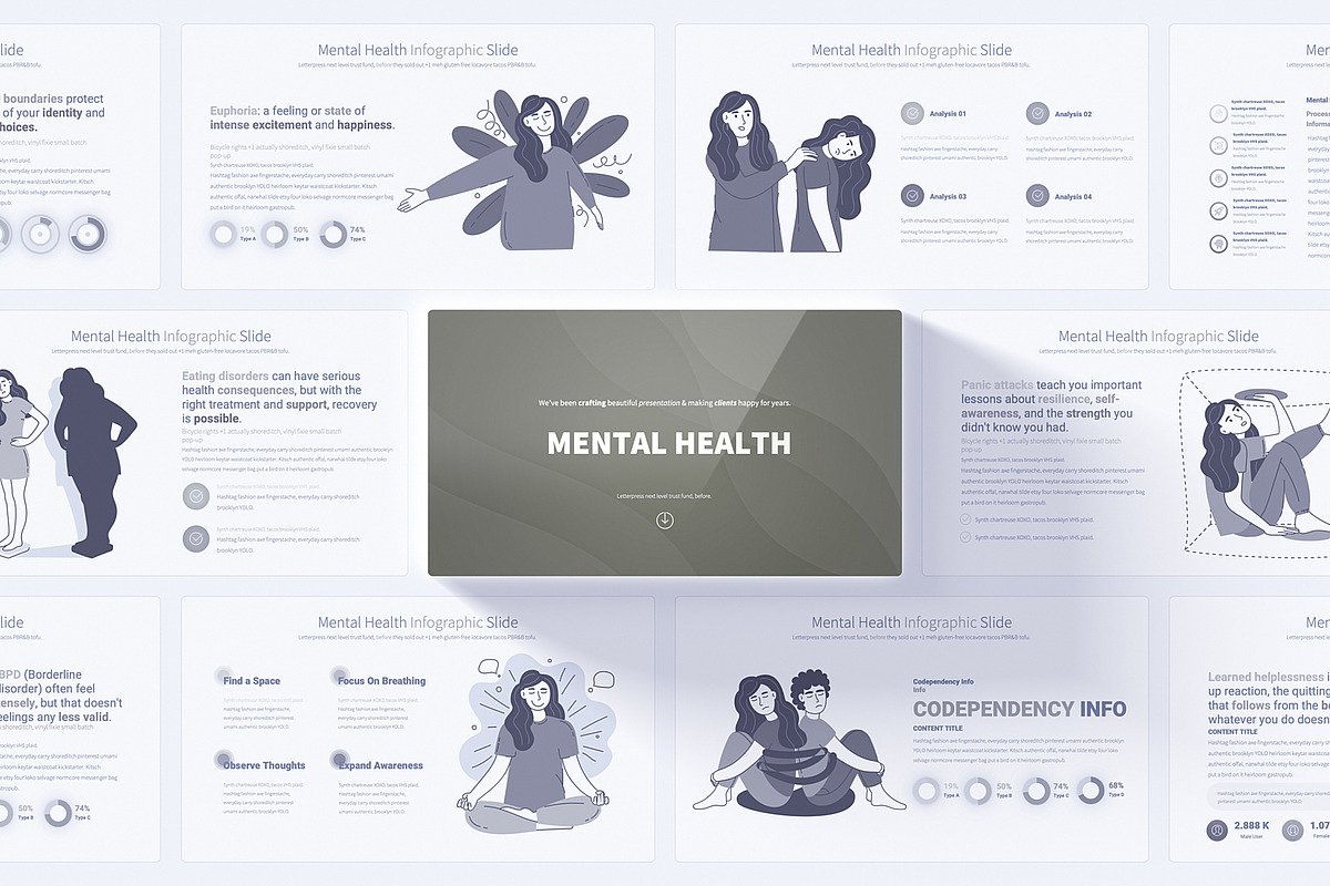 Mental Health PowerPoint Template, a Presentation Template by Pulsecolor