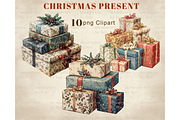 Christmas Present Clipart PNG, an Illustration by Memories By Lea (Thumbnail 8 of 9)