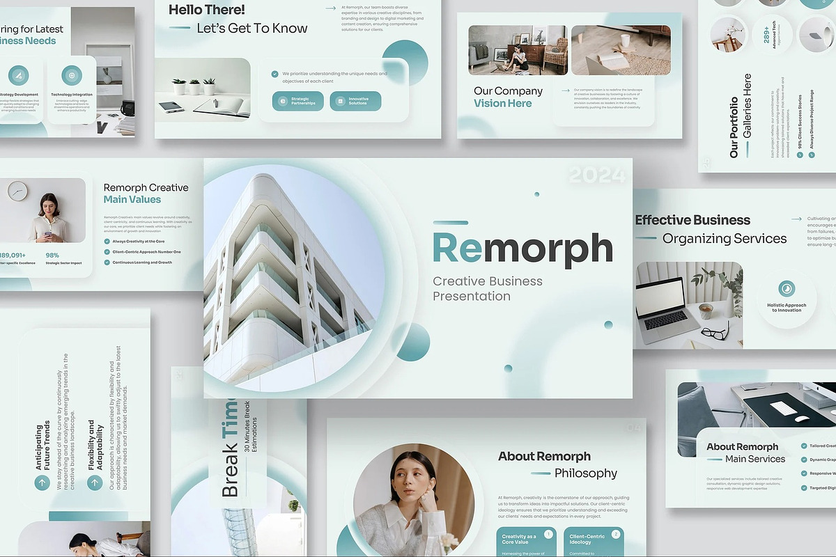 Creative Presentation Google Slides, a Presentation Template by Fit-tee (Photo 1 of 10)