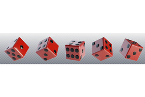 3d red dice with black dots for, an Object Illustration by art PVP - market