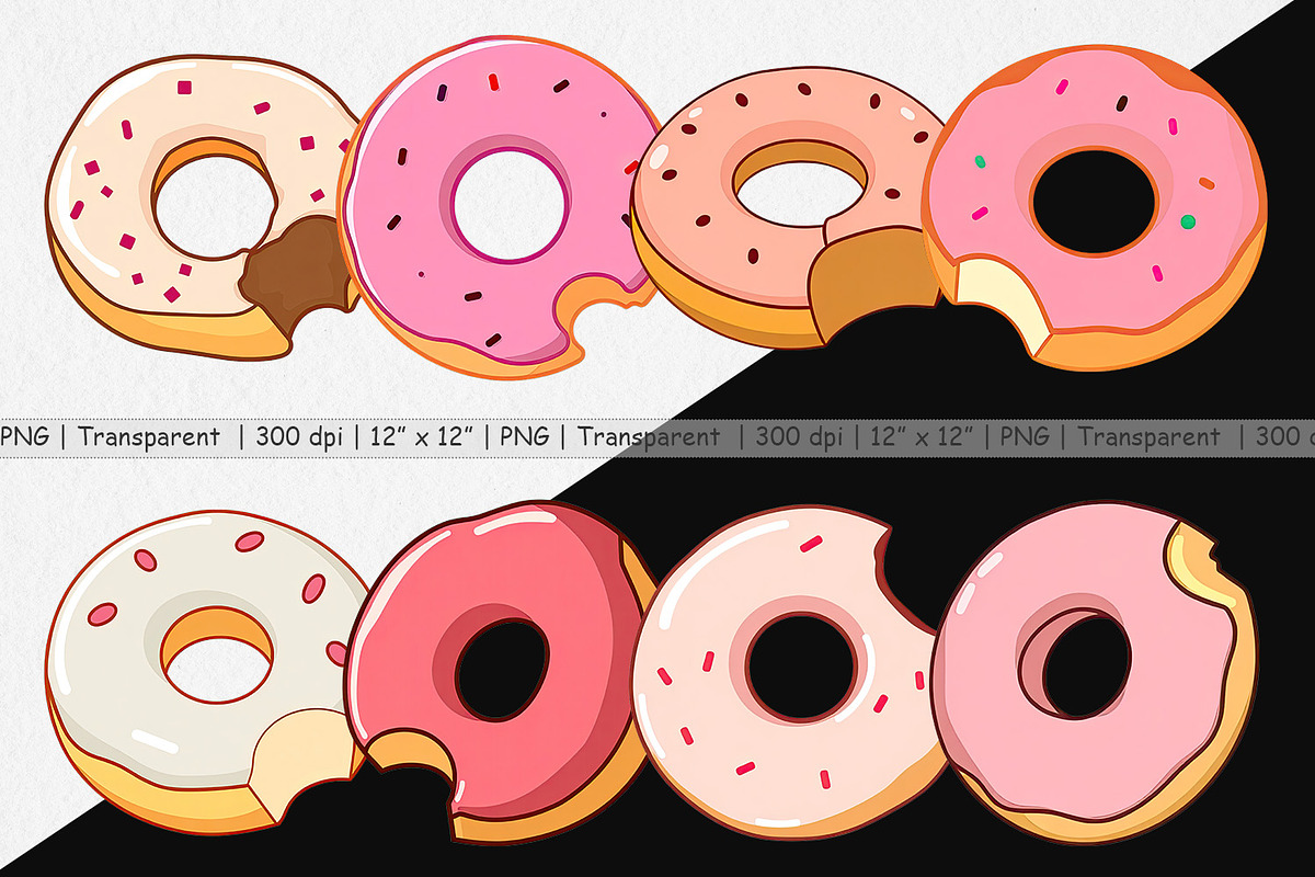 Bitten Donut Clipart, a Graphic by Artnoy (Photo 3 of 5)