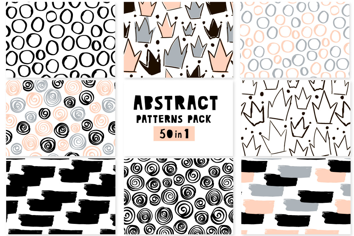 Abstract patterns pack, a Pattern Graphic by solmariart
