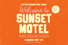 Sunset Motel Retro Summer Font Trio