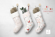 Christmas Seamless Patterns - White, a Pattern Graphic by bhldesigns (Thumbnail 9 of 15)