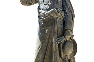 Isolated image of bronze statue of saint, an Arts & Entertainment Photo by DanFLCreativo