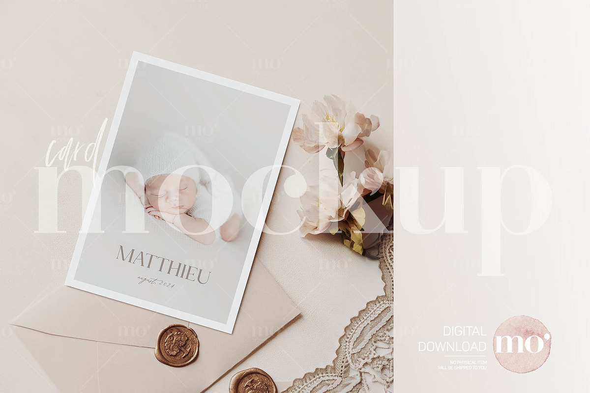5x7 Invitation Mock up, a Product Mockup by MoMockups (Photo 4 of 6)
