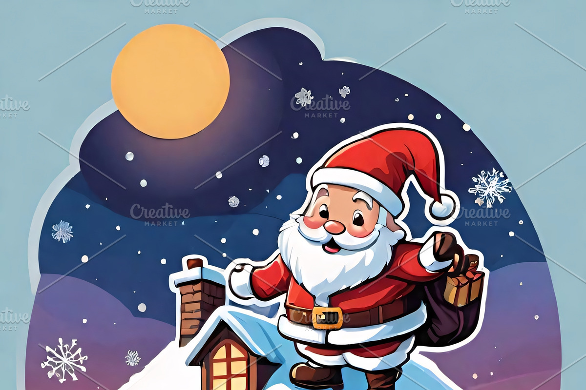 Santa Claus Christmas Scenes, an Illustration by ETARA by Mea Hau (Photo 2 of 9)