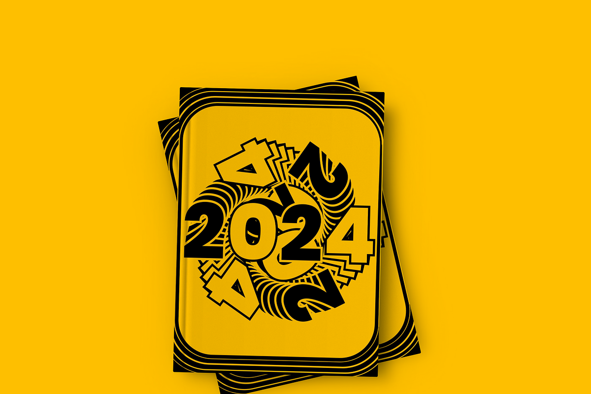 2024 typography style cover design, a Poster Template by NJ Himel (Photo 1 of 18)