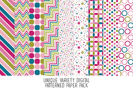 Fuchsia Pattern Paper Pack