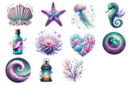 Magical Ocean Sublimation Clipart, an Illustration by Dream Creation (Thumbnail 4 of 4)